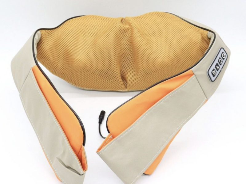 Электрический массажёр роликовый с инфракрасным излучением, массажер для шеи, Massager of Neck Kneading