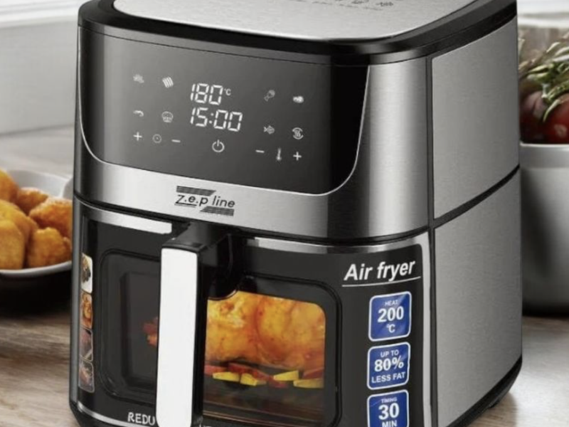 Аэрофритюрница Rainberg RB-2287 Мощная фритюрница 4200 Вт Аэрогриль для приготовления без масла 12,5 л