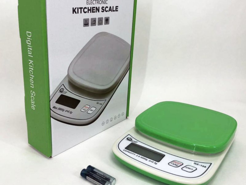 Весы кухонные QZ-158A с чашей, 10кг (1г) GREEN