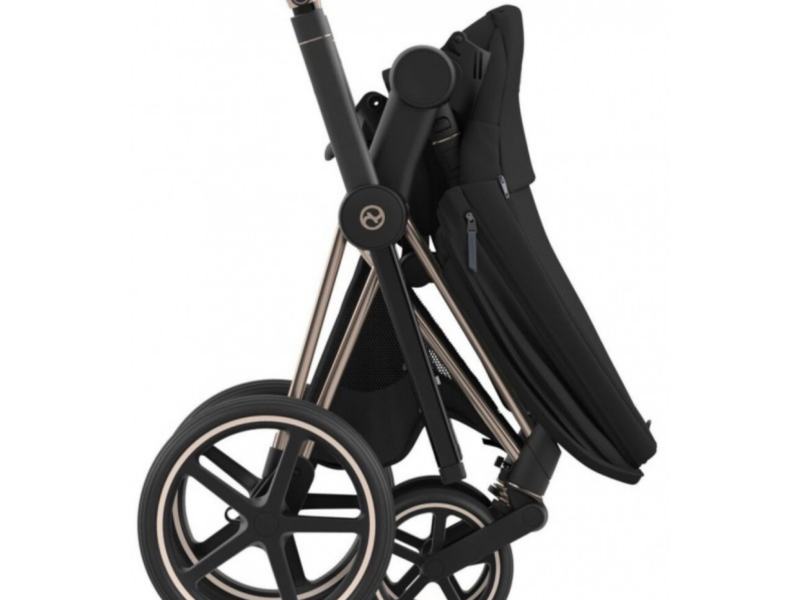 Cybex Priam чорна 4.0 дитяча коляска 2 в 1 Sepia Black шасси Chrome Black