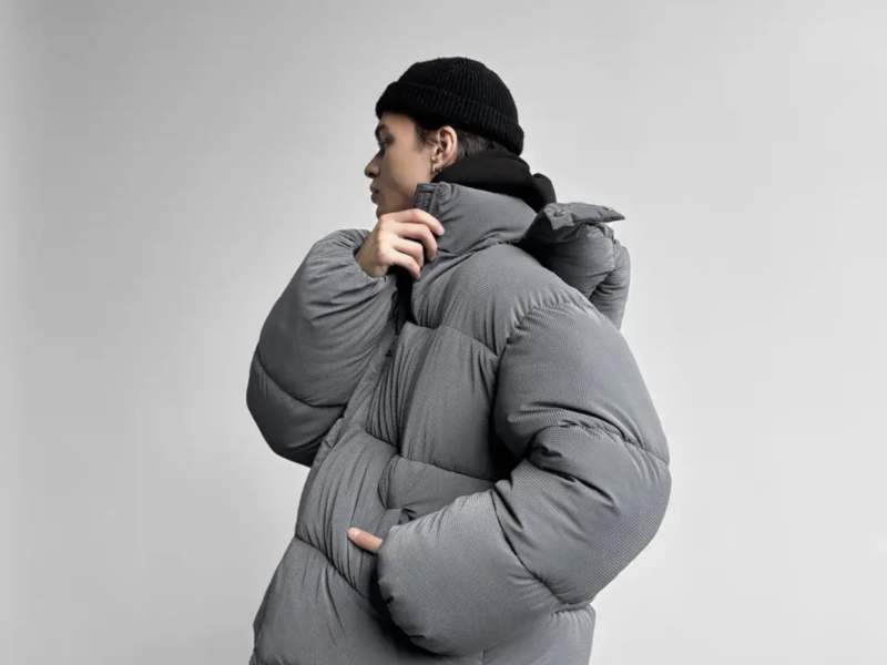 Оверсайз куртка зимова Blaid сіра унісекс пуховик жіночий чоловічий сірий теплий на зиму Код: RD414