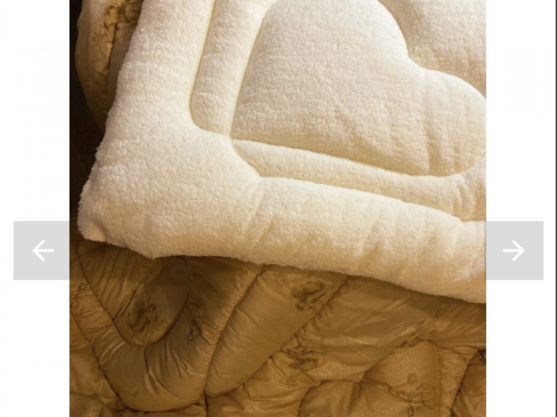 Ковдра на натуральній овчині від Zevs Vip зимова з відкритим хутром 175х210 см