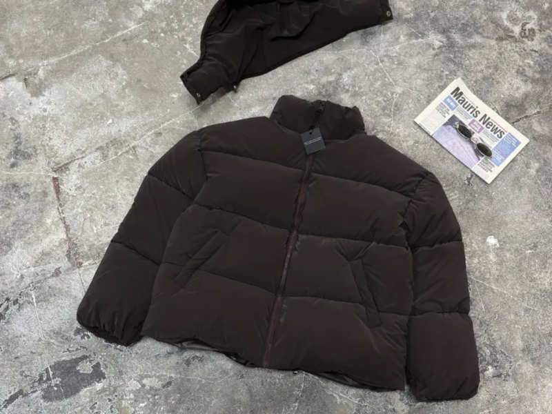 Оверсайз куртка зимняя Blaid коричневая унисекс пуховик женский мужской шоколадного цвета теплый на зиму Код: RD415