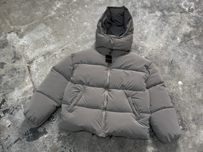 Blaid бежево-сіра унісекс пуховик жіночий чоловічий кольори: бежевий та сірий, теплий на зиму