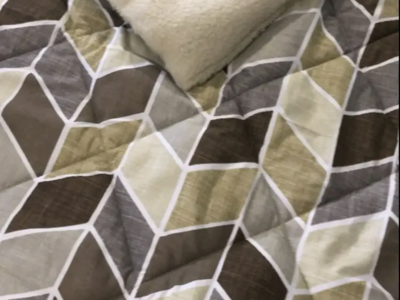 Ковдра зимова вовняна з відкритим хутром 145х210