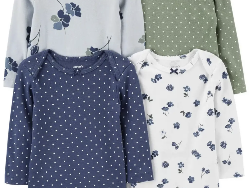 Дитячі боді з довгим рукавом для дівчинки, набір 4 шт. Сердечка Картерс Код: 2802937-1