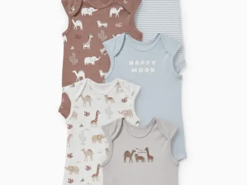Набір із 5 шт. дитяче боді., зріст 56 (0-1 місяць) Код: 985516-56
