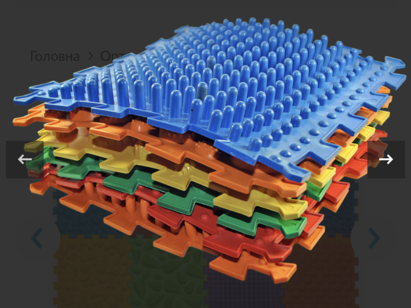 Килимок масажний "Пазли Мікс" 8 елементів