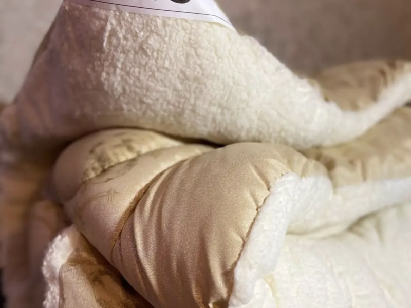 Ковдра зимова хутряна від Zevs відкрите хутро напівторка 150х210