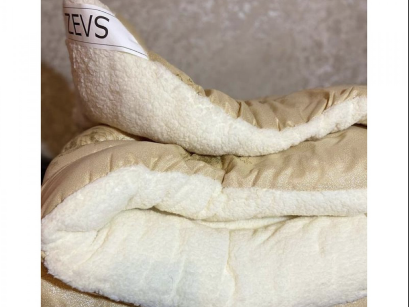 Ковдра на овчині з відкритим хутром бренд Zevs Vip 175х210 см