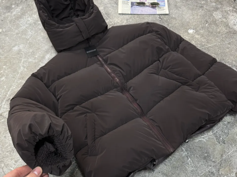 Оверсайз куртка зимняя Blaid коричневая унисекс пуховик женский мужской шоколадного цвета теплый на зиму Код: RD415