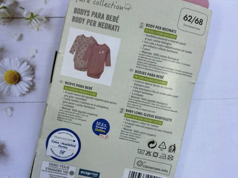 Боді для малюків бавовняний Lupilu р.62-68 (2-6 місяців) Код: 7700000062765