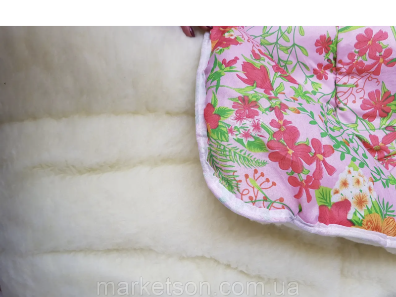 Тепла ковдра з овчини відкрита 175х210. Бавовна. Кольори різн