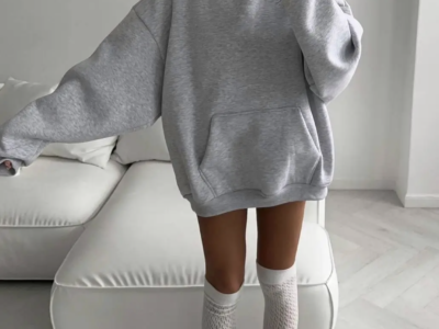 Базове жіноче оверсайз худі на флісі з капюшоном (чорне, сіре) 42-46 і 48-52 розмір