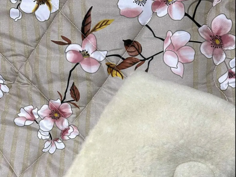 Ковдра двостороння зимова ковдра — плед, натуральна, з овечої шерсті двоспальна: 180 на 215