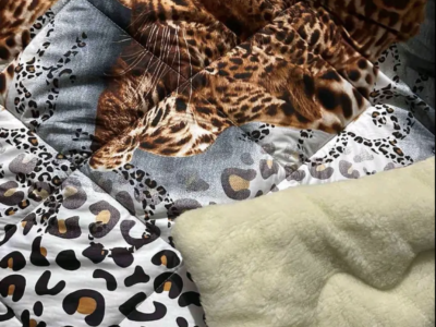 Ковдра двостороння зимова ковдра — плед, натуральна, з овечої шерсті двоспальна: 180 на 215