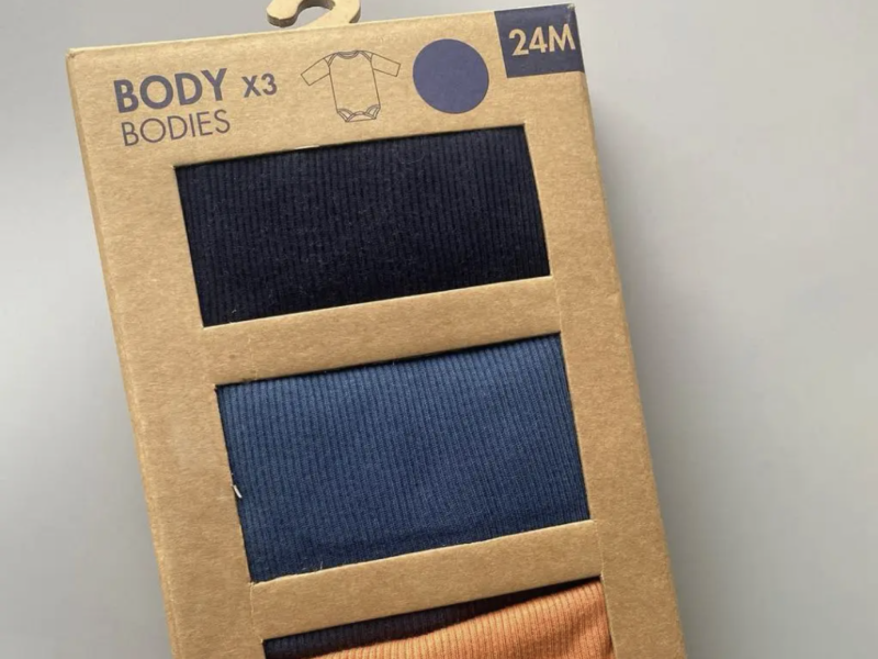 Дитячий боді Kiabi набір 3 шт з довгим рукавом на 36 місяців коричневий, синій, чорний Код: DBC-14491