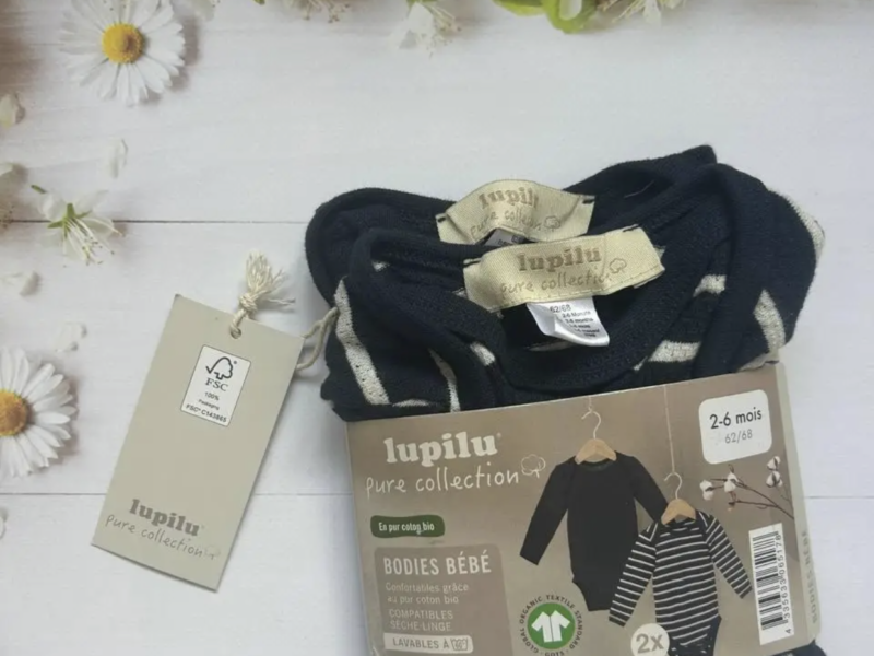 Боді для малюків бавовняний Lupilu р.62-68 (2-6 місяців) Код: 7700000062765