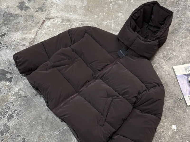 Оверсайз куртка зимняя Blaid коричневая унисекс пуховик женский мужской шоколадного цвета теплый на зиму Код: RD415