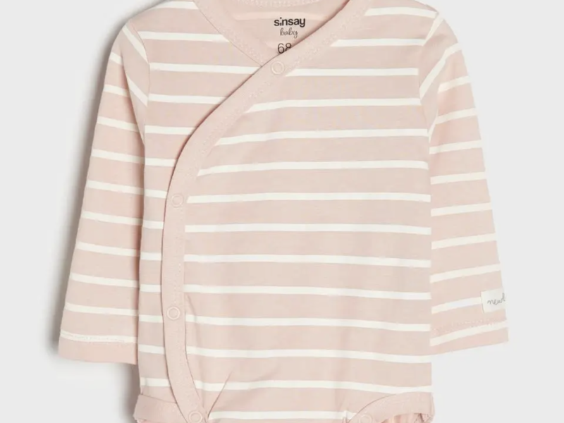 Дитяче боді набір 3 шт для дівчинки Sinsay з довгим рукавом у смужку 80 р. Код: DBS-1911/1