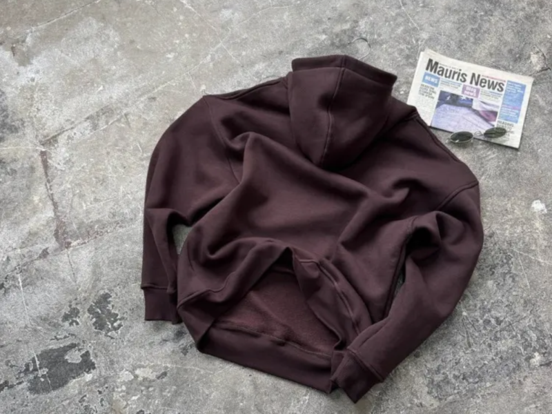 Оверсайз худі унісекс тепле з начосом, бренд Over, у кольорі шоколад, коричневий