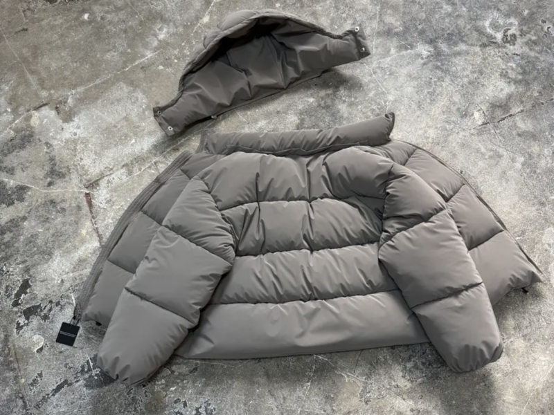 Blaid бежево-сіра унісекс пуховик жіночий чоловічий кольори: бежевий та сірий, теплий на зиму