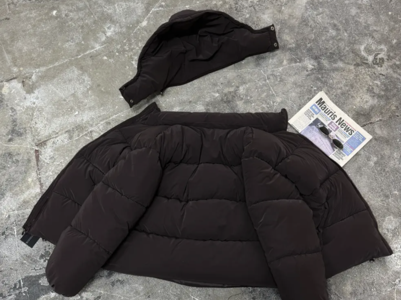 Оверсайз куртка зимняя Blaid коричневая унисекс пуховик женский мужской шоколадного цвета теплый на зиму Код: RD415