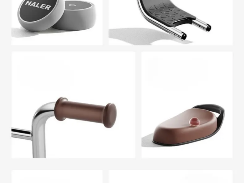 Біговел для дітей Haler, Дитячий біговел-велобіг із світловими фарами, Білий з чорним і коричневим ORB Код: Balance Bike Haler - 1