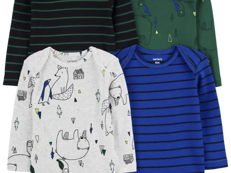 Дитячі боді з довгим рукавом, набір 4 шт. Волошки Картерс Код: 2007301-3