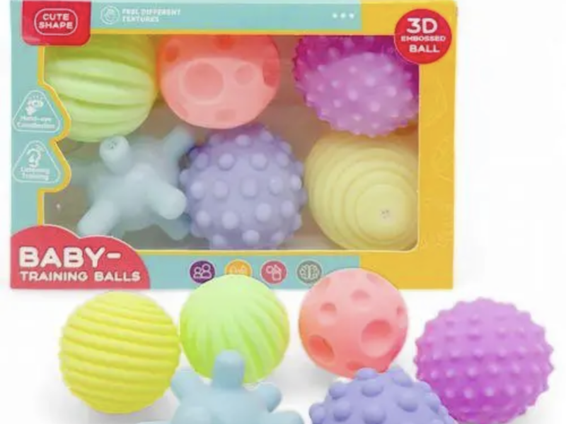 Тактильні м'ячики 6 шт., Limo Toy HB 0020