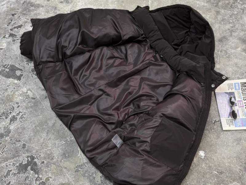 Оверсайз куртка зимняя Blaid коричневая унисекс пуховик женский мужской шоколадного цвета теплый на зиму Код: RD415