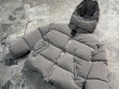 Blaid бежево-сіра унісекс пуховик жіночий чоловічий кольори: бежевий та сірий, теплий на зиму