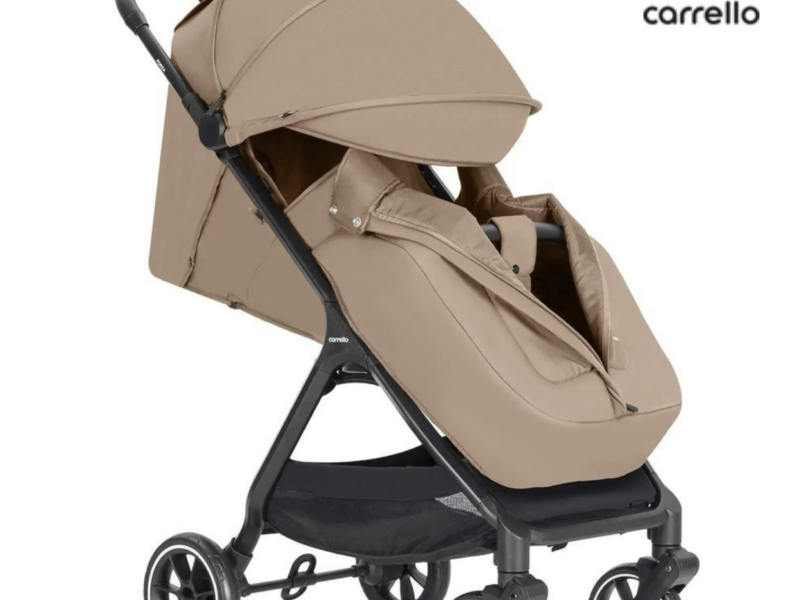 Прогулянкова коляска Carrello Forza CRL-5535 Clam Beige | Легка 7 кг, автоматичне складання, EVA-колеса