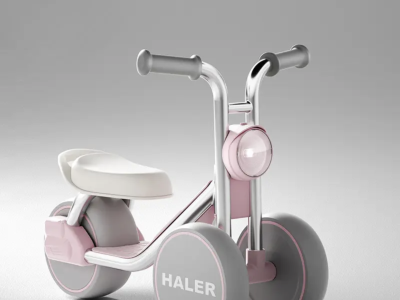 Біговел для дітей Haler, Дитячий біговел-велобіг із світловими фарами, Білий з чорним і коричневим ORB Код: Balance Bike Haler - 1