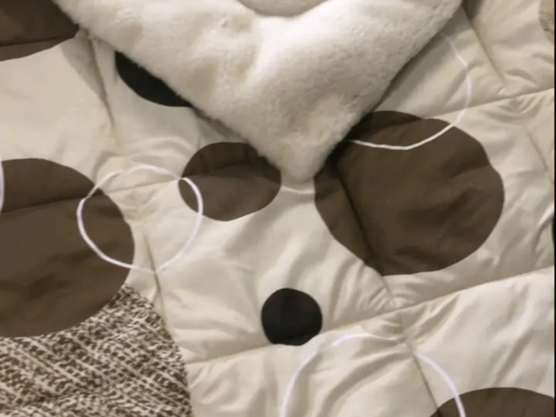 Ковдра зимова вовняна з відкритим хутром 145х210