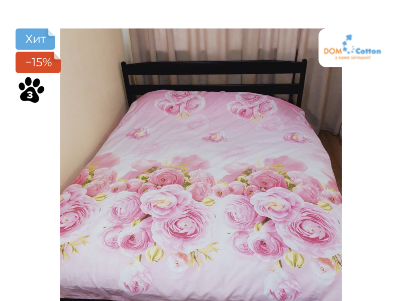 Постельное белье Сатин "Пионы"