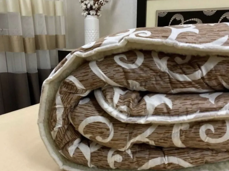 Ковдра зимова тепла з відкритим хутром полікоттон Євро 200 на 215 см ±5%