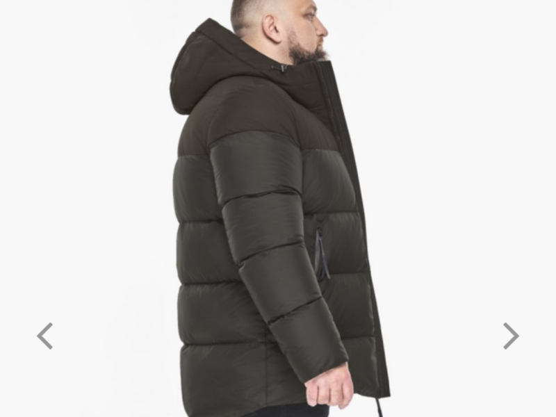 КОФЕЙНАЯ МУЖСКАЯ КУРТКА С УДОБНЫМИ КАРМАНАМИ ДЛЯ ЗИМЫ МОДЕЛЬ 15885