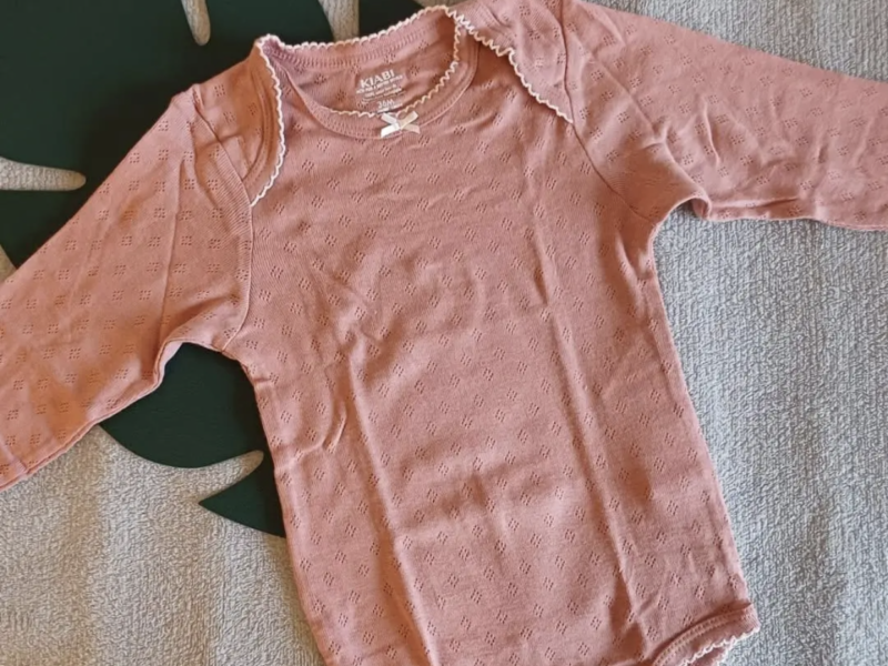 Дитячий боді для дівчинки Kiabi набір 3 шт з довгим рукавом на 36 місяців рожевий Код: DBC-1511/1