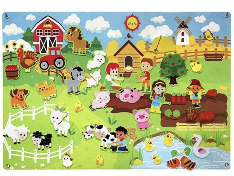 Плакат дитячий C 73108 фетрова карта ферми, 101 х 65 см Fun Game
