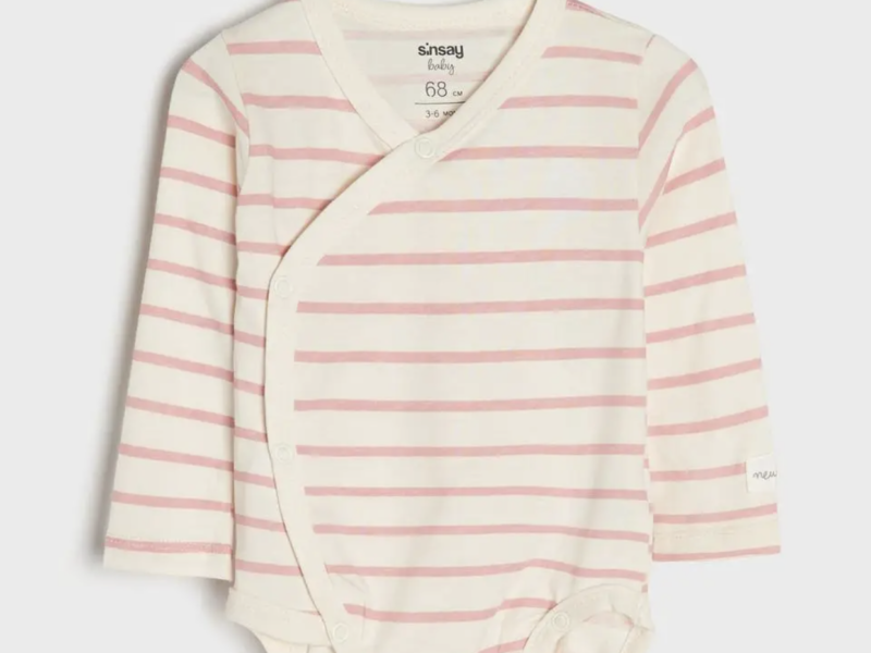 Дитяче боді набір 3 шт для дівчинки Sinsay з довгим рукавом у смужку 80 р. Код: DBS-1911/1
