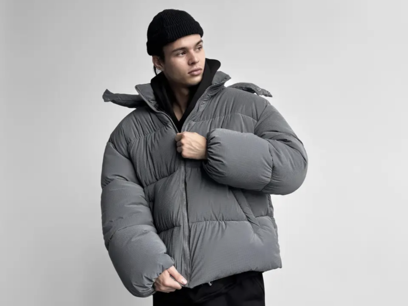 Оверсайз куртка зимова Blaid сіра унісекс пуховик жіночий чоловічий сірий теплий на зиму Код: RD414