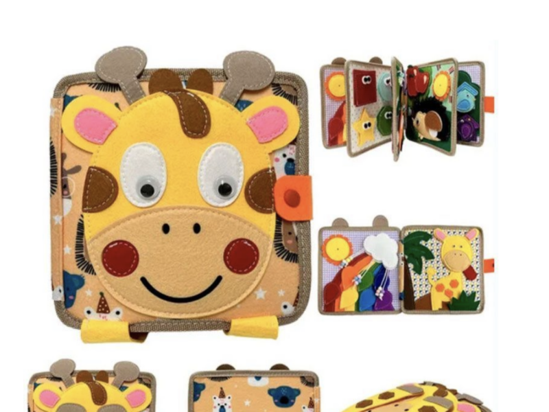 Развивающая фетровая сумочка бизиборд для малышей