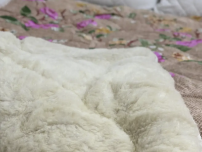 Ковдра зимова вовняна з відкритим хутром 145х210