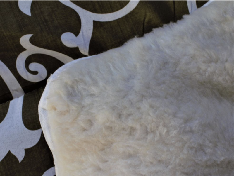 Ковдра з відкритим хутром у полікоттоні 150см*210см