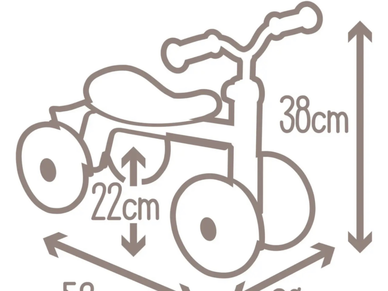 Біговел дитячий Smoby металевий, чотириколісний пудра