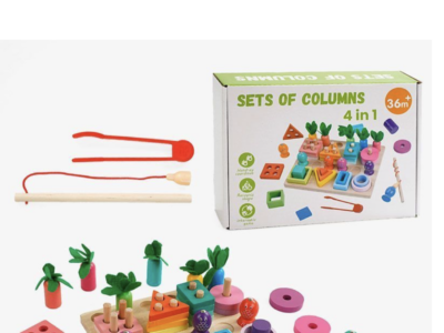 Дерев'яна логічна дощечка-сортер C 66007