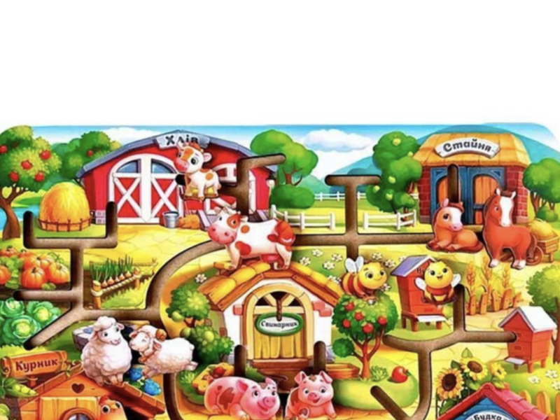 Деревʼяна гра-лабіринт Ферма Ань-Янь ПСД213