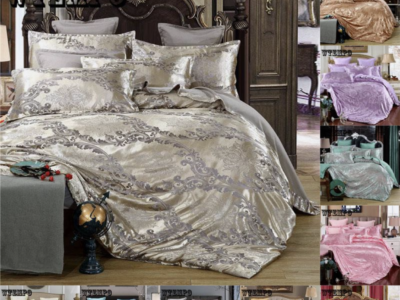4 шт./комплект. Розкішний і зручний набір постільної білизни. М’який шовковий підодіяльник. Простирадло. Набір наволочок.