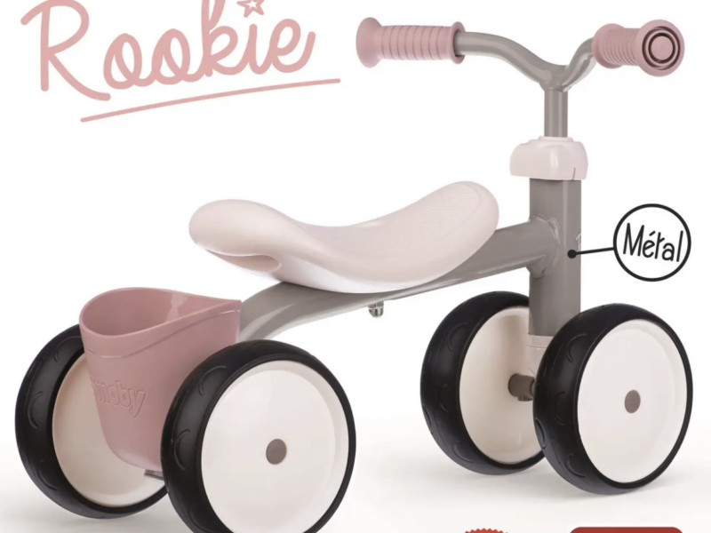 Біговел дитячий Smoby металевий, чотириколісний пудра